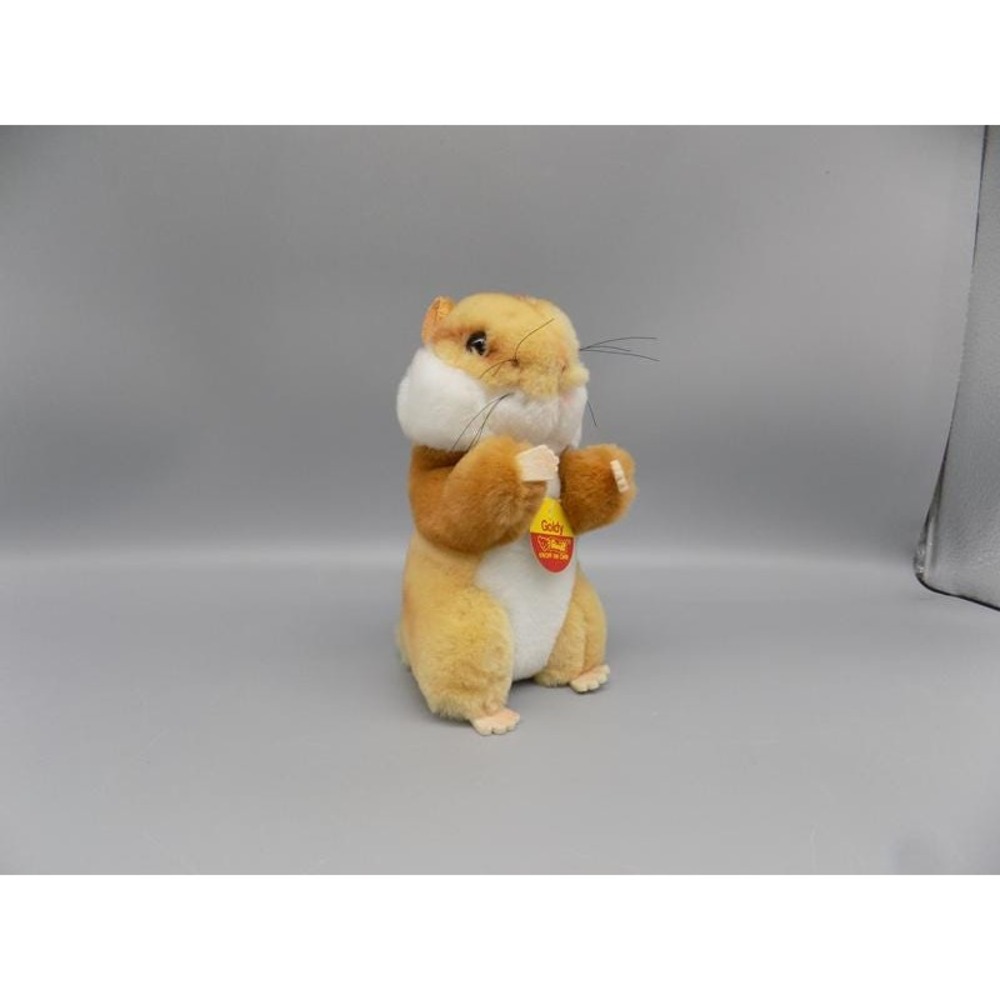 Steiff Goldy the Hamster Vintage w/ Tag Button & Ribbon W Germany PA 55 MASS 73